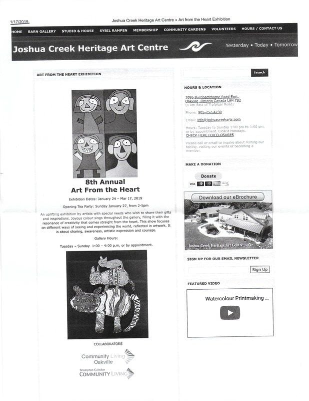 Art with a Heart....Joshua Heritage Creek Centre Art with a Heart....Joshua Heritage Creek Centre
